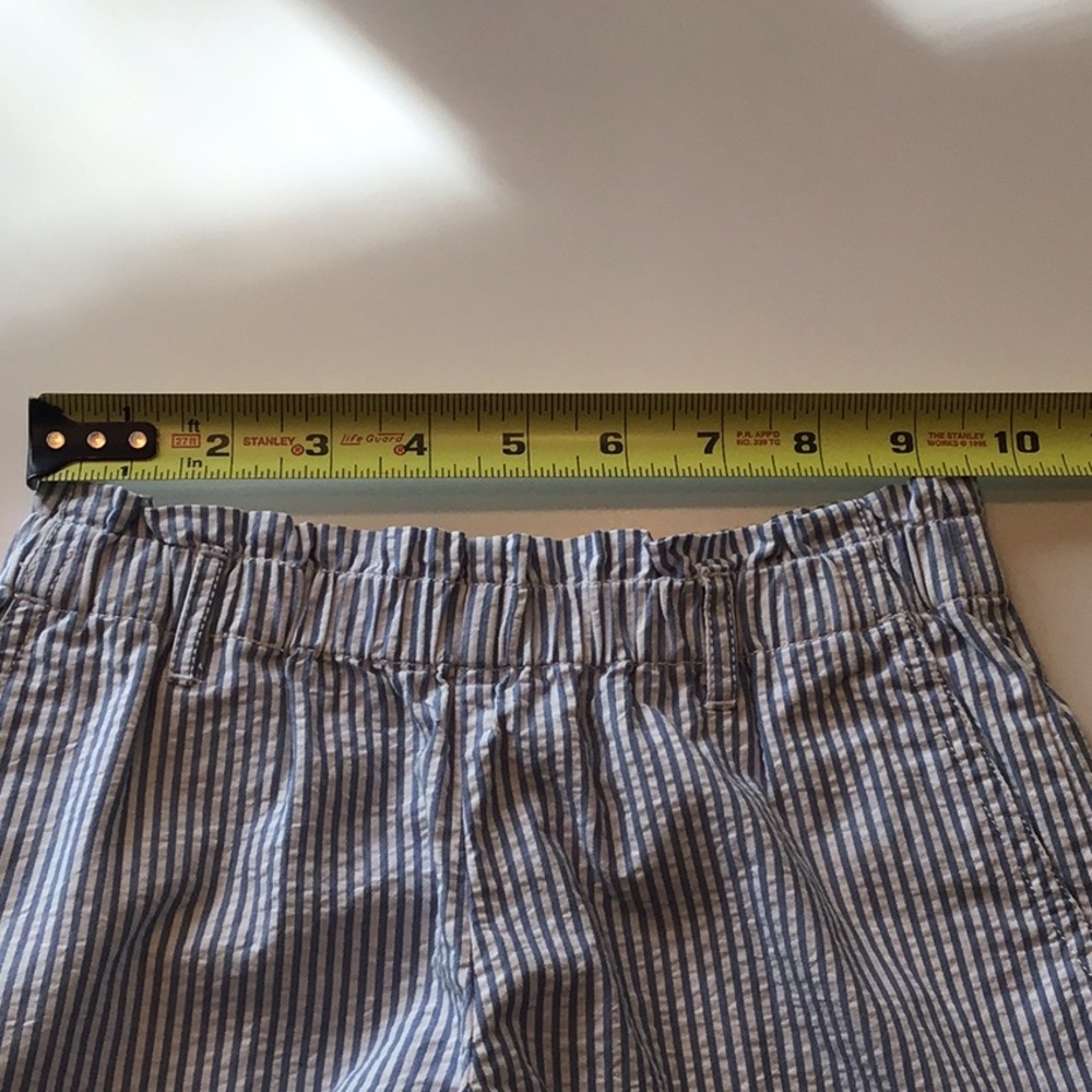 Ralph Lauren Seersucker Striped Cotton Shorts PullOn Elastic Waist - Picture 8 of 9